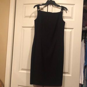 Liz Claiborne Collection size 8 Black Lined Tank/Strap Zip Back Dress